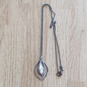 Roman Glass Sterling Silver Pendant Necklace
